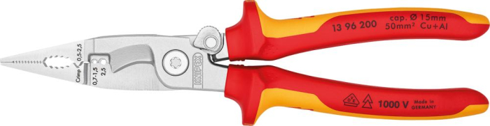 El.Installationsz.200mm
verchromt VDE 2K   Knipex - Detail 1