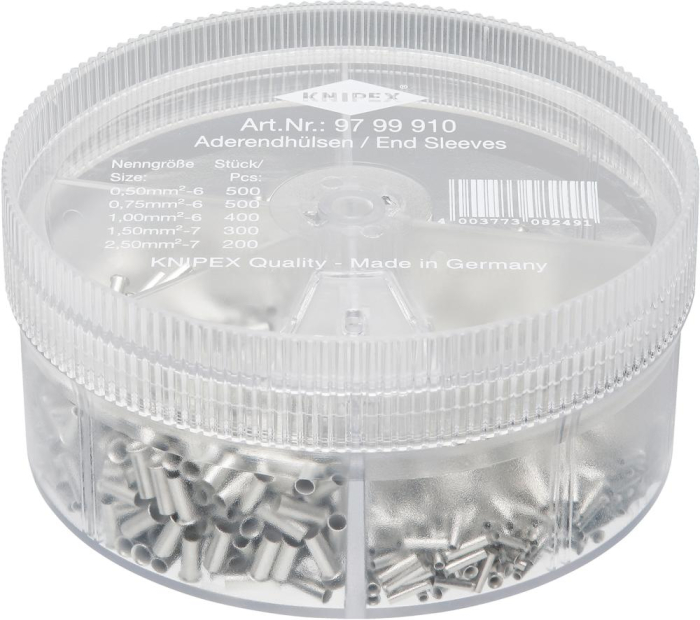Aderendhülsen-Sortiment
0,50-2,50mm2 unis. Knipex - Detail 1