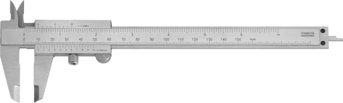FORMAT INOX-Taschenmessschieber
150 mm 1/20 m. Feststellschr.
Dopp.-Prismenfü./parallaxf. P4009.0150 - Detail 1