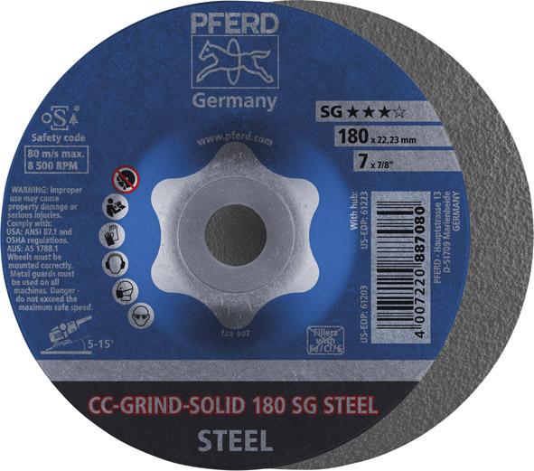 PFERD-Schleifsch. SG-ELASTIC
CC-GRIND-SOLID STEEL 180 mm
P8022.0180 - Detail 1