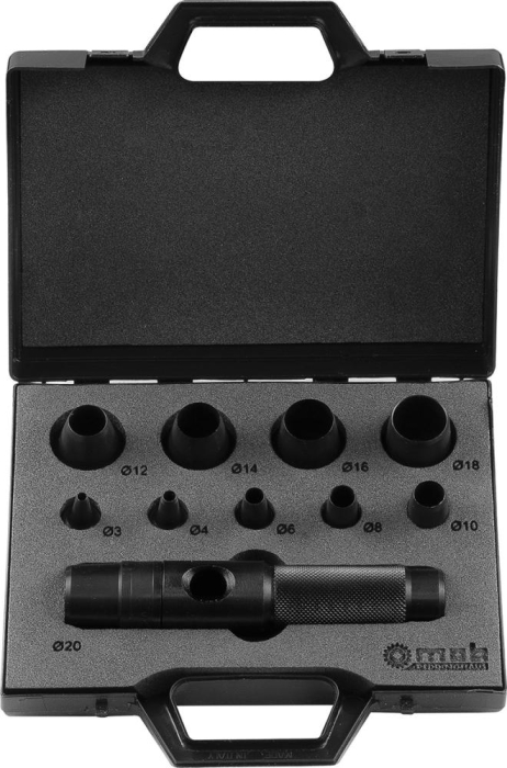 Locheisen-Satz 3-20mm/11tlg.
in Metallkassette P7126.0020 - Detail 1
