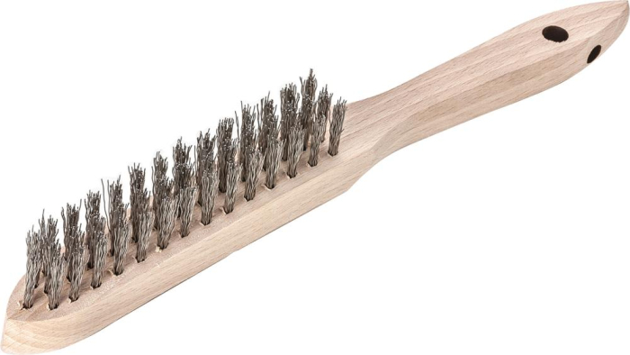Handdrahtbürste rostfrei
gewellt 0,35mm 3-reihig
Lessmann - Detail 1