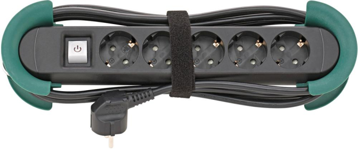 Steckdosenleiste 5-fach
H05VV-F3G1,5 3m
Aufrollhilfe und Haken
FORTIS - Detail 1