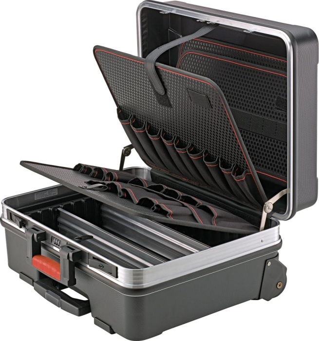 Werkzeugtrolly
485x370x200mm ABS
mit Taschen
FORMAT - Detail 1