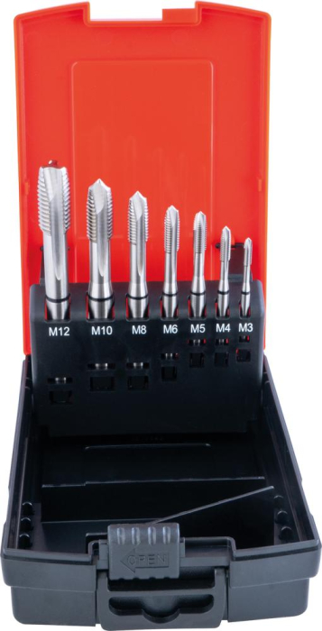 Maschinengewindeb.-Set
DIN376 HSSE Typ W
Form B M3-12 FORMAT - Detail 1