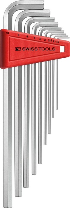 Winkelschraubendreher-
Satz im Kunststoffhalter
9-teilig 1,5-10mm
lang PB Swiss Tools - Detail 1