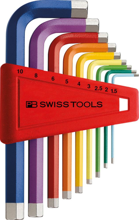 Winkelschraubendreher-
Satz im Kunststoffhalter
9-teilig 1,5-10mm
Rainbow PB Swiss Tools - Detail 1