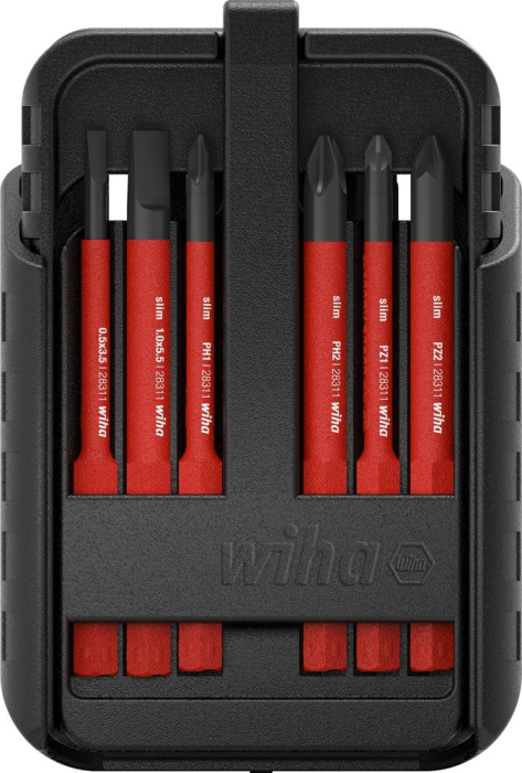 Wechselklingen-Satz VDE
slimBit electric
PH, PZ, XENO, Schlitz
12-teilig Wiha - Detail 1