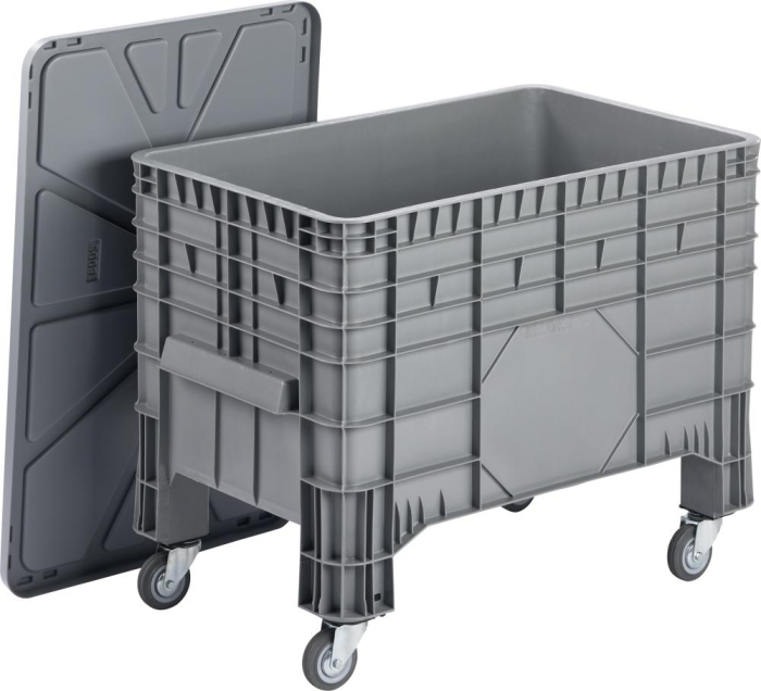 Großbehälter PE fahrbar
B1040xT640xH790 mm
grau Volumen 285 l - Detail 1