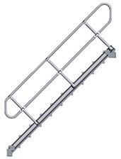 Treppe mit Handlauf 45G
15 Stufen 800 mm breit
Höhe 3,22 m - Detail 1