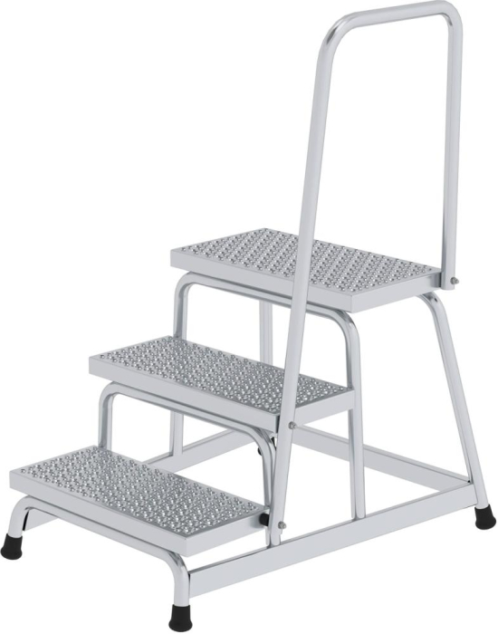 Alu-Arbeitspodest
3 Stufen R13 m.Handlauf
Podesthöhe 0,60 m - Detail 1
