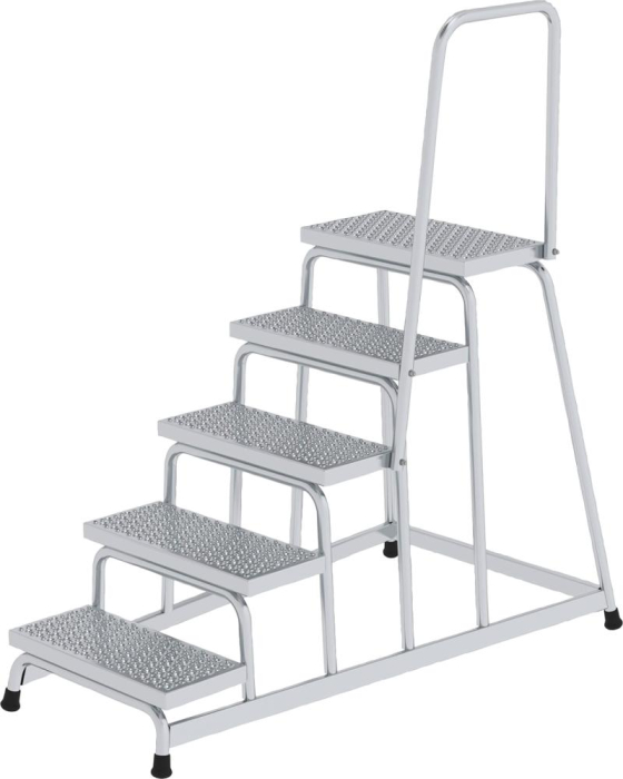 Alu-Arbeitspodest
5 Stufen R13 m.Handlauf
Podesthöhe 1,00 m - Detail 1