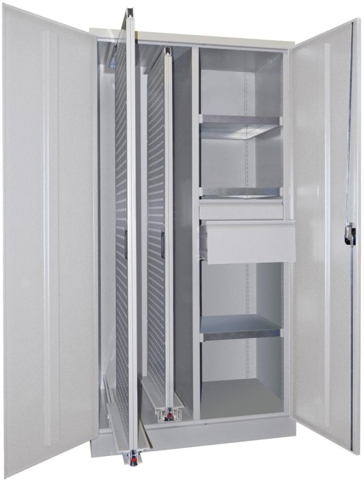 Vertikalauszugsschrank
B1000xT600xH1950 mm
2 Wannen, 3 Böden, 2 SL - Detail 1