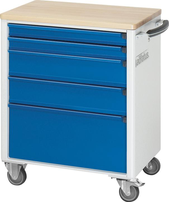 Werkzeugwagen
B700xT520xH860mm
RAL 7035/5010 BMP: 25 mm - Detail 1
