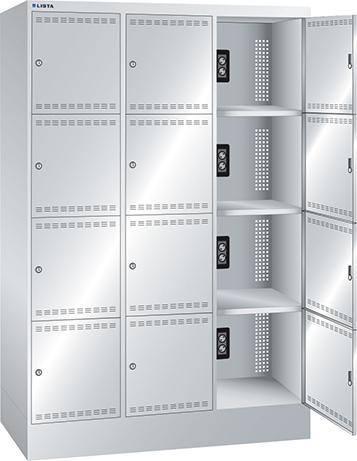 Akku-Fächerladeschrank
B1205xT585xH1790mm
RAL 7035,3x4 Fächer - Detail 1