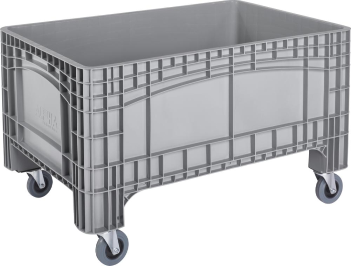 Großbehälter PE fahrbar
B1200xT800xH730 mm
grau Volumen 354 l - Detail 1