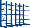 Kragarmregal Heavy
B5100xT1250xH4000 mm
einseitig RAL 5010
Armanzahl: 4 je Ständer - More 9