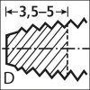 H.GEWINDEB. DIN 352 HSS LH
M 6 SATZ FORMAT - More 10