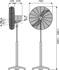 Stand-Windmaschine
H1380-1580xD700 mm
Luftmenge 9530 m³/h - More 2