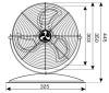 Tisch-/Überbauventilator
IP44 H445xD355 mm
Luftmenge 2250 m³/h - More 2