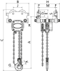 Kombifahrwerk LHT-H-010L
mit Handlaufkatze
und Flaschenzug Hub 3,0m - More 2