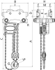 Kombifahrwerk LHT-H-050L
mit Handlaufkatze
und Flaschenzug Hub 3,0m - More 2