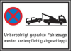 Parkverbotsschild Alu
B600xH400 mm
Unberechtigt geparkte - More 2