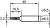 Ersatz-Lötspitze
meißelförmig 2.2 mm P9150.0041
f. Lötpistole/Lötstation - More 3