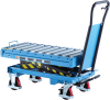 Hubtischwagen m. Rollenb.
Tischmaß: 1025x535
500 kg Tragfähigkeit - More 3