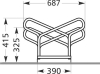 Fahrradparker Hoch/Tief
zweiseitig, verzinkt
L 1400 mm, 8 Plätze - More 3