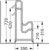 Fahrrad-Standparker
einseitig, verzinkt
L 1750 mm, 5 Plätze - More 3