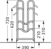 Fahrrad-Standparker
zweiseitig, verzinkt
L 700 mm, 4 Plätze - More 3