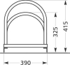 Fahrrad-Bogenparker
einseitig, verzinkt
L 1400 mm, 4 Plätze - More 3