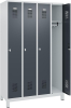 FORMAT Garderobenschrank
B1200xT500xH1950 mm
RAL 7035/7016, 4 Abteile - More 4