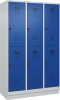 Doppelst. Schrank EVOLO
mit 100 mm hohem Sockel
RAL7035/5010, 3x2Abteile - More 4