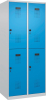 Doppelst. Schrank EVOLO
bodenstehend
RAL7035/5012, 2x2Abteile - More 4