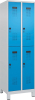 Doppelst. Schrank EVOLO
mit 100 mm hohen Füßen
RAL7035/5012, 2x2Abteile - More 4