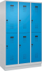 Doppelst. Schrank EVOLO
mit 100 mm hohem Sockel
RAL7035/5012, 3x2Abteile - More 4