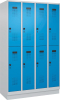 Doppelst. Schrank EVOLO
mit 100 mm hohem Sockel
RAL7035/5012, 4x2Abteile - More 4