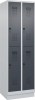 Doppelst. Schrank EVOLO
mit 100 mm hohem Sockel
RAL7035/7016, 2x2Abteile - More 4