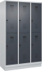 Doppelst. Schrank EVOLO
mit 100 mm hohem Sockel
RAL7035/7016, 3x2Abteile - More 4