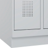 S/W-Gard.-Schrank EVOLO
mit 100 mm hohem Sockel
RAL 7035/7035, 4 Abteile - More 4