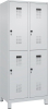 Doppelst. Schrank EVOLO
mit 100 mm hohen Füßen
RAL7035/7035, 2x2Abteile - More 4