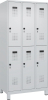 Doppelst. Schrank EVOLO
mit 100 mm hohen Füßen
RAL7035/7035, 3x2Abteile - More 4