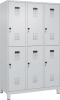 Doppelst. Schrank EVOLO
mit 100 mm hohen Füßen
RAL7035/7035, 3x2Abteile - More 4