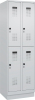 Doppelst. Schrank EVOLO
mit 100 mm hohem Sockel
RAL7035/7035, 2x2Abteile - More 4