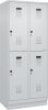 Doppelst. Schrank EVOLO
mit 100 mm hohem Sockel
RAL7035/7035, 2x2Abteile - More 4