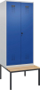 S/W-Gard.-Schrank EVOLO
mit untergeb. Sitzbank
RAL 7035/5010, 2 Abteile - More 4