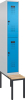 Doppelst. Schrank EVOLO
mit untergeb. Sitzbank
RAL7035/5012, 1x2Abteile - More 4