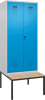 S/W-Gard.-Schrank EVOLO
mit untergeb. Sitzbank
RAL 7035/5012, 2 Abteile - More 4